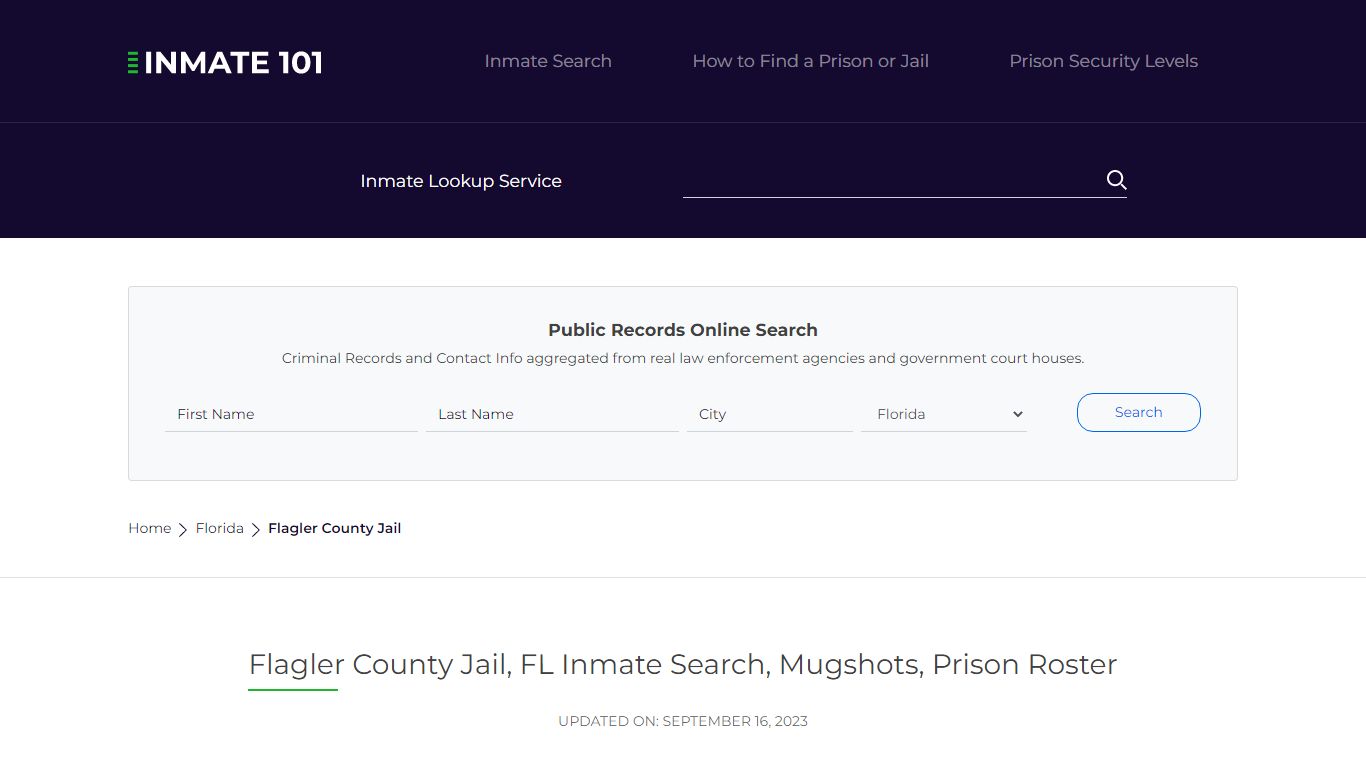 Flagler County Jail, FL Inmate Search, Mugshots, Prison Roster