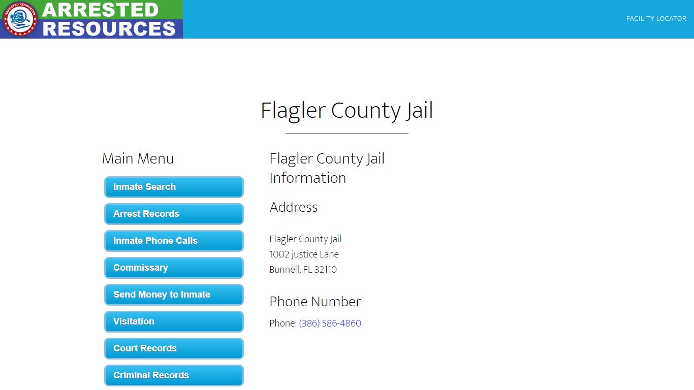 Flagler County Jail - Inmate Search - Bunnell, FL - Arrested Resources