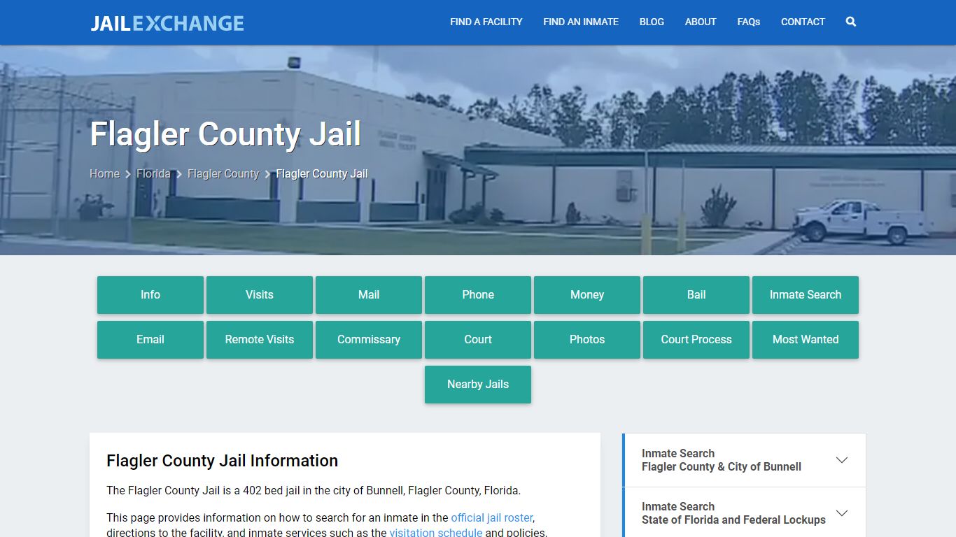 Flagler County Jail, FL Inmate Search, Information